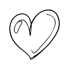 hand drawn heart icon, hand drawn heart line art - simple line art of hand drawn heart, perfect for hand drawn heart logos and icons