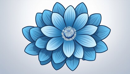 Obraz premium blue flower isolated isolated on white background