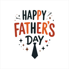 Obraz premium Happy Dads Day Tee Vector Art for Gift Ideas