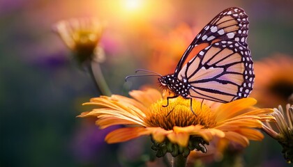 Obraz premium butterfly on flower