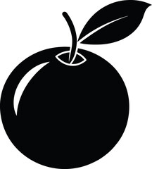  grapefruit silhouette vector icon on transparent background