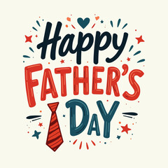 Fototapeta premium Father's vector art Day Typography Tee