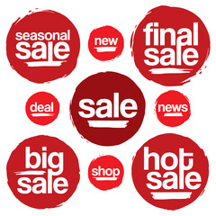 Set of sales discount price label tag sign for business promotion 1