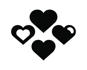 Love symbol. heart icon vector desing on awhite background