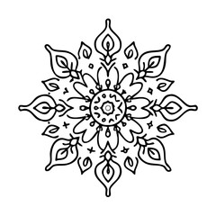 henna patterns icon, henna patterns line art - simple line art of henna patterns, perfect for henna patterns logos and icons