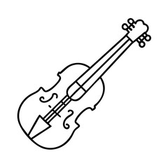 Obraz premium irish fiddle icon, irish fiddle line art - simple line art of irish fiddle, perfect for irish fiddle logos and icons