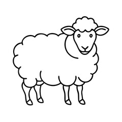 irish sheep icon, irish sheep line art - simple line art of irish sheep, perfect for irish sheep logos and icons