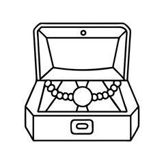 jewelry box icon, jewelry box line art - simple line art of jewelry box, perfect for jewelry box logos and icons