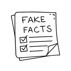 joke paper with fake facts icon, joke paper with fake facts line art - simple line art of joke paper with fake facts, perfect for joke paper with fake facts logos and icons