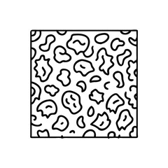 leopard print icon, leopard print line art - simple line art of leopard print, perfect for leopard print logos and icons