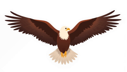 Fototapeta premium Majestic eagle soaring gracefully in flight, freedom and power