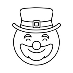 leprechaun s smile icon, leprechaun s smile line art - simple line art of leprechaun s smile, perfect for leprechaun s smile logos and icons