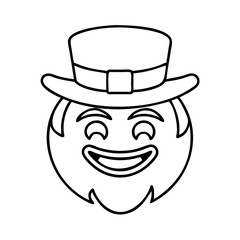 leprechaun s smile icon, leprechaun s smile line art - simple line art of leprechaun s smile, perfect for leprechaun s smile logos and icons