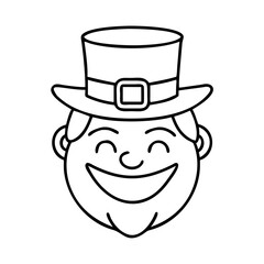 leprechaun s smile icon, leprechaun s smile line art - simple line art of leprechaun s smile, perfect for leprechaun s smile logos and icons