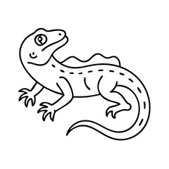 lizard icon, lizard line art - simple line art of lizard, perfect for lizard logos and icons