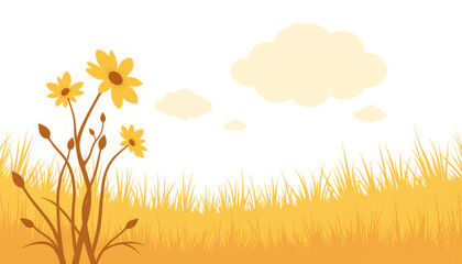 Pollen cloud over sunny meadow with flowers, nature's beauty