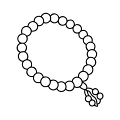 meditation beads icon, meditation beads line art - simple line art of meditation beads, perfect for meditation beads logos and icons
