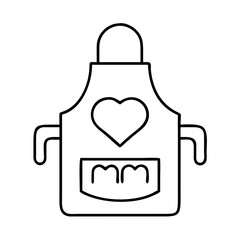 mom s apron icon, mom s apron line art - simple line art of mom s apron, perfect for mom s apron logos and icons