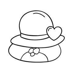 mom s hat icon, mom s hat line art - simple line art of mom s hat, perfect for mom s hat logos and icons