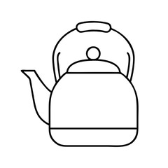 mom s tea kettle icon, mom s tea kettle line art - simple line art of mom s tea kettle, perfect for mom s tea kettle logos and icons