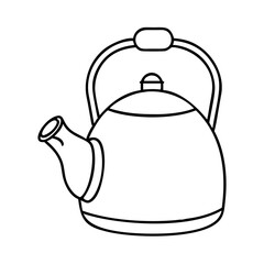 mom s tea kettle icon, mom s tea kettle line art - simple line art of mom s tea kettle, perfect for mom s tea kettle logos and icons