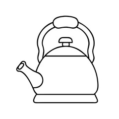 mom s tea kettle icon, mom s tea kettle line art - simple line art of mom s tea kettle, perfect for mom s tea kettle logos and icons