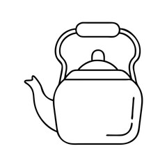 Obraz premium mom s tea kettle icon, mom s tea kettle line art - simple line art of mom s tea kettle, perfect for mom s tea kettle logos and icons