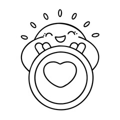 mood ring icon, mood ring line art - simple line art of mood ring, perfect for mood ring logos and icons