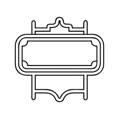 neon sign icon, neon sign line art - simple line art of neon sign, perfect for neon sign logos and icons