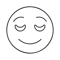 peaceful face emoji icon, peaceful face emoji line art - simple line art of peaceful face emoji, perfect for peaceful face emoji logos and icons