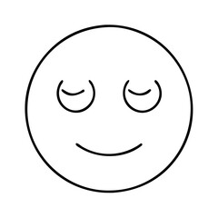 peaceful face emoji icon, peaceful face emoji line art - simple line art of peaceful face emoji, perfect for peaceful face emoji logos and icons