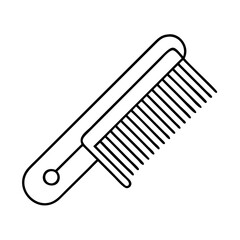 pet comb icon, pet comb line art - simple line art of pet comb, perfect for pet comb logos and icons