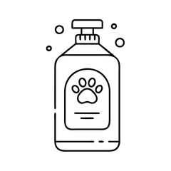 pet shampoo bottle icon, pet shampoo bottle line art - simple line art of pet shampoo bottle, perfect for pet shampoo bottle logos and icons