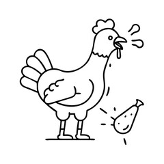 prank rubber chicken icon, prank rubber chicken line art - simple line art of prank rubber chicken, perfect for prank rubber chicken logos and icons