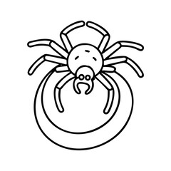 prank spider ring icon, prank spider ring line art - simple line art of prank spider ring, perfect for prank spider ring logos and icons