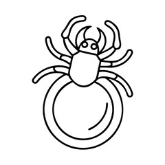 prank spider ring icon, prank spider ring line art - simple line art of prank spider ring, perfect for prank spider ring logos and icons