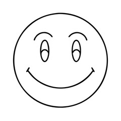 Fototapeta premium proud smile face icon, proud smile face line art - simple line art of proud smile face, perfect for proud smile face logos and icons