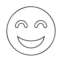 Obraz premium proud smile face icon, proud smile face line art - simple line art of proud smile face, perfect for proud smile face logos and icons