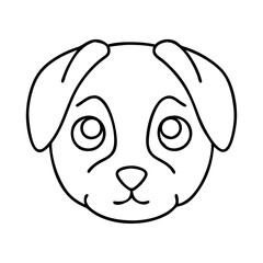 puppy eyes icon, puppy eyes line art - simple line art of puppy eyes, perfect for puppy eyes logos and icons