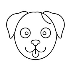 puppy face icon, puppy face line art - simple line art of puppy face, perfect for puppy face logos and icons