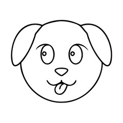 puppy face icon, puppy face line art - simple line art of puppy face, perfect for puppy face logos and icons
