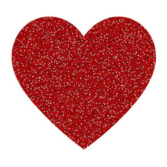 Vibrant glittering heart shape abstract art digital design colorful