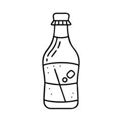 retro soda bottle icon, retro soda bottle line art - simple line art of retro soda bottle, perfect for retro soda bottle logos and icons