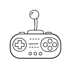 retro video game controller icon, retro video game controller line art - simple line art of retro video game controller, perfect for retro video game controller logos and icons