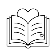 self love book icon, self love book line art - simple line art of self love book, perfect for self love book logos and icons