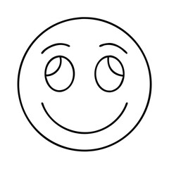 smiling eyes emoji icon, smiling eyes emoji line art - simple line art of smiling eyes emoji, perfect for smiling eyes emoji logos and icons