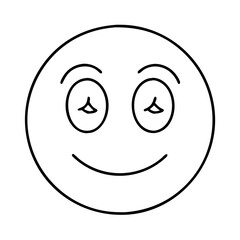 smiling eyes emoji icon, smiling eyes emoji line art - simple line art of smiling eyes emoji, perfect for smiling eyes emoji logos and icons