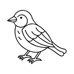 Obraz premium sparrow icon, sparrow line art - simple line art of sparrow, perfect for sparrow logos and icons