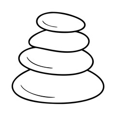 spa stones icon, spa stones line art - simple line art of spa stones, perfect for spa stones logos and icons