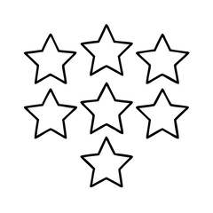 star pattern icon, star pattern line art - simple line art of star pattern, perfect for star pattern logos and icons